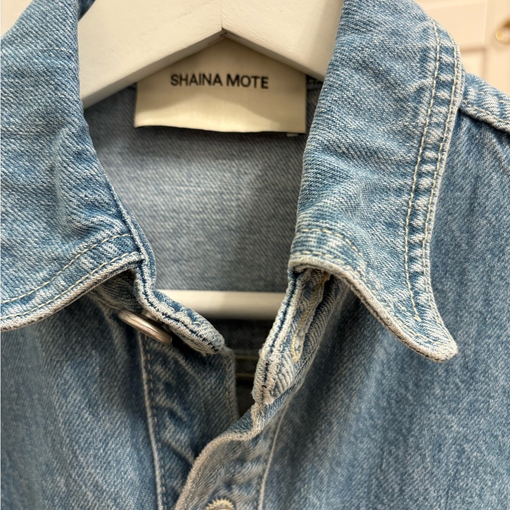 Shaina Mote Workwear Superwash Blue Denim Jacket XS - Picture 3 of 9